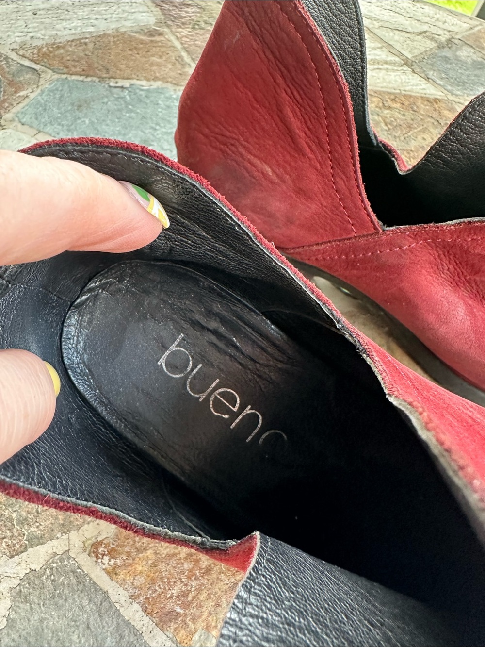 Bueno size 39Women’s Suede Ankle Booties — Burgundy - Picture 7 of 12